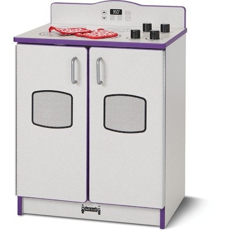 Jonti-Craft Play Kitchen Stove, Purple Edge, 20inWx15inDx27inH, Gray JNT2409JCWW004
